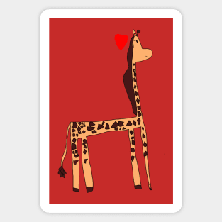 Giraffe art by Launa Key Magnet